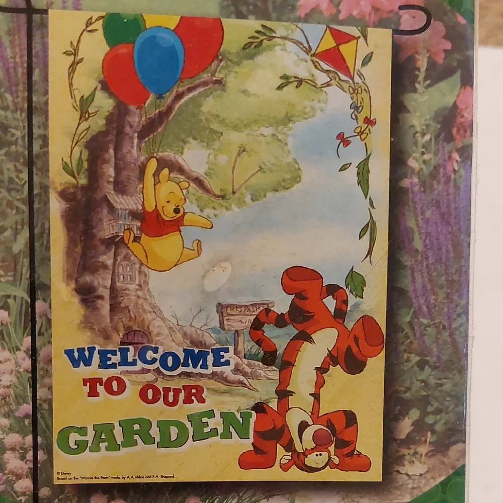 Disney Decorative Flag with Red and Blue Accents